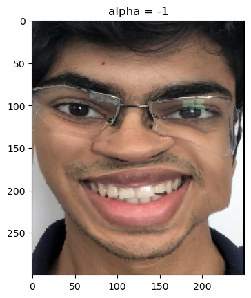 Samyak with exaggerated smile