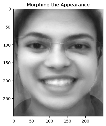Samyak's face with female average appearance