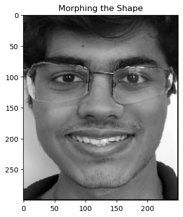 Samyak's face reshaped to female average