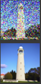 Test Image 1 Noised and Denoised at t=390