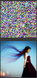 Test Image 1 Noised and Denoised at t=900