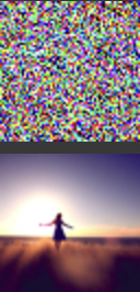 Test Image 1 Noised and Denoised at t=960